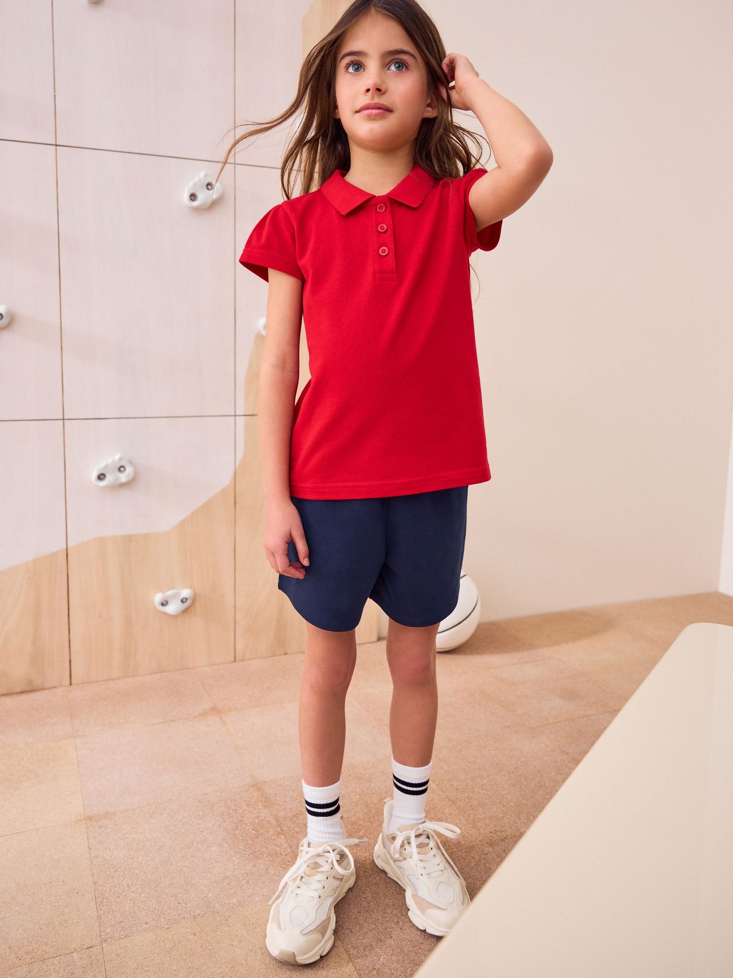 Dsiney Kidz - Red Regular Fit Girls 2 Pack Cotton Short Sleeve Polo Shirts (3-16yrs) image 2