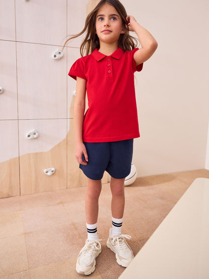 Dsiney Kidz - Red Regular Fit Girls 2 Pack Cotton Short Sleeve Polo Shirts (3-16yrs) image 2