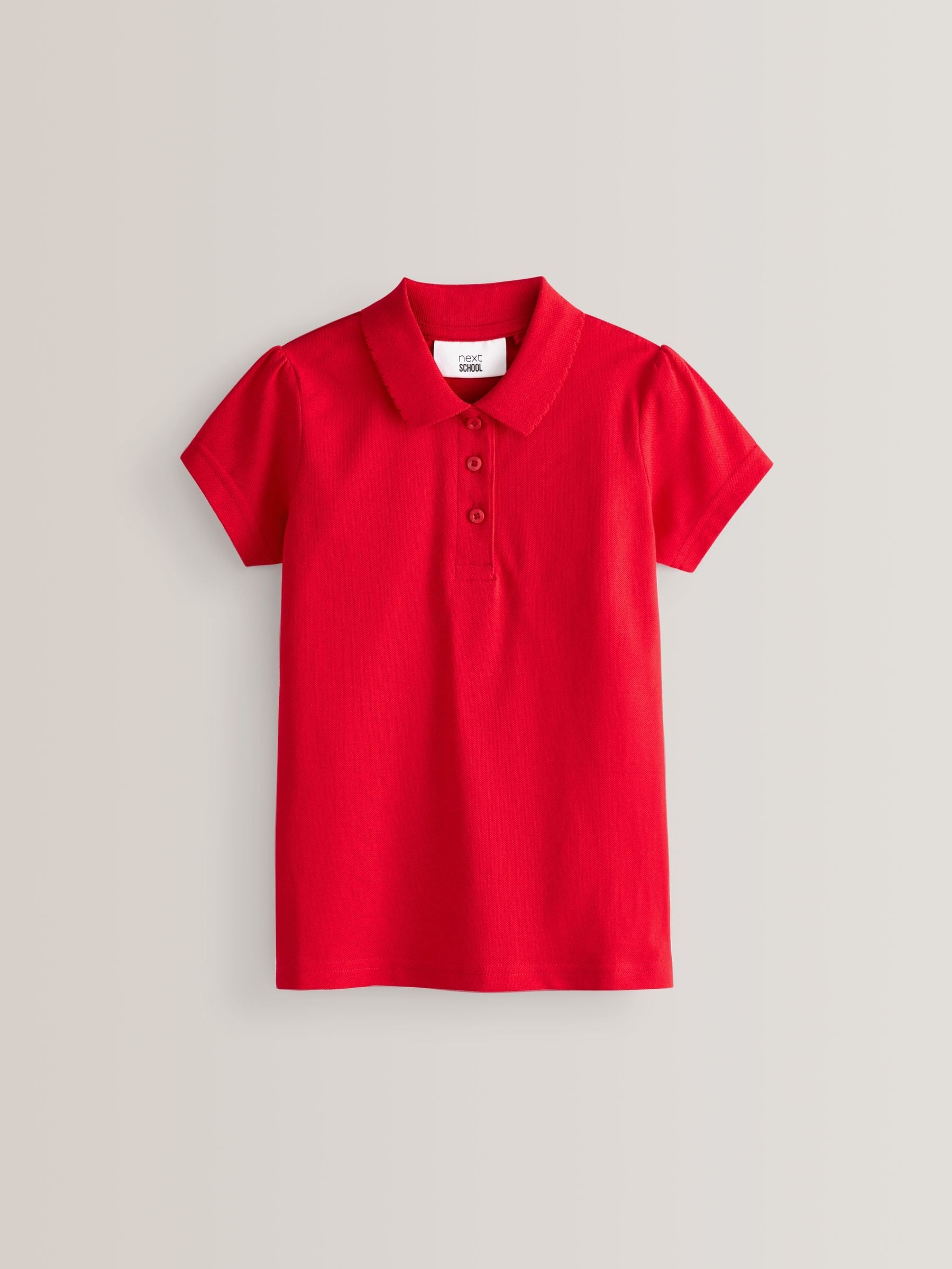 Dsiney Kidz - Red Regular Fit Girls 2 Pack Cotton Short Sleeve Polo Shirts (3-16yrs) image 7