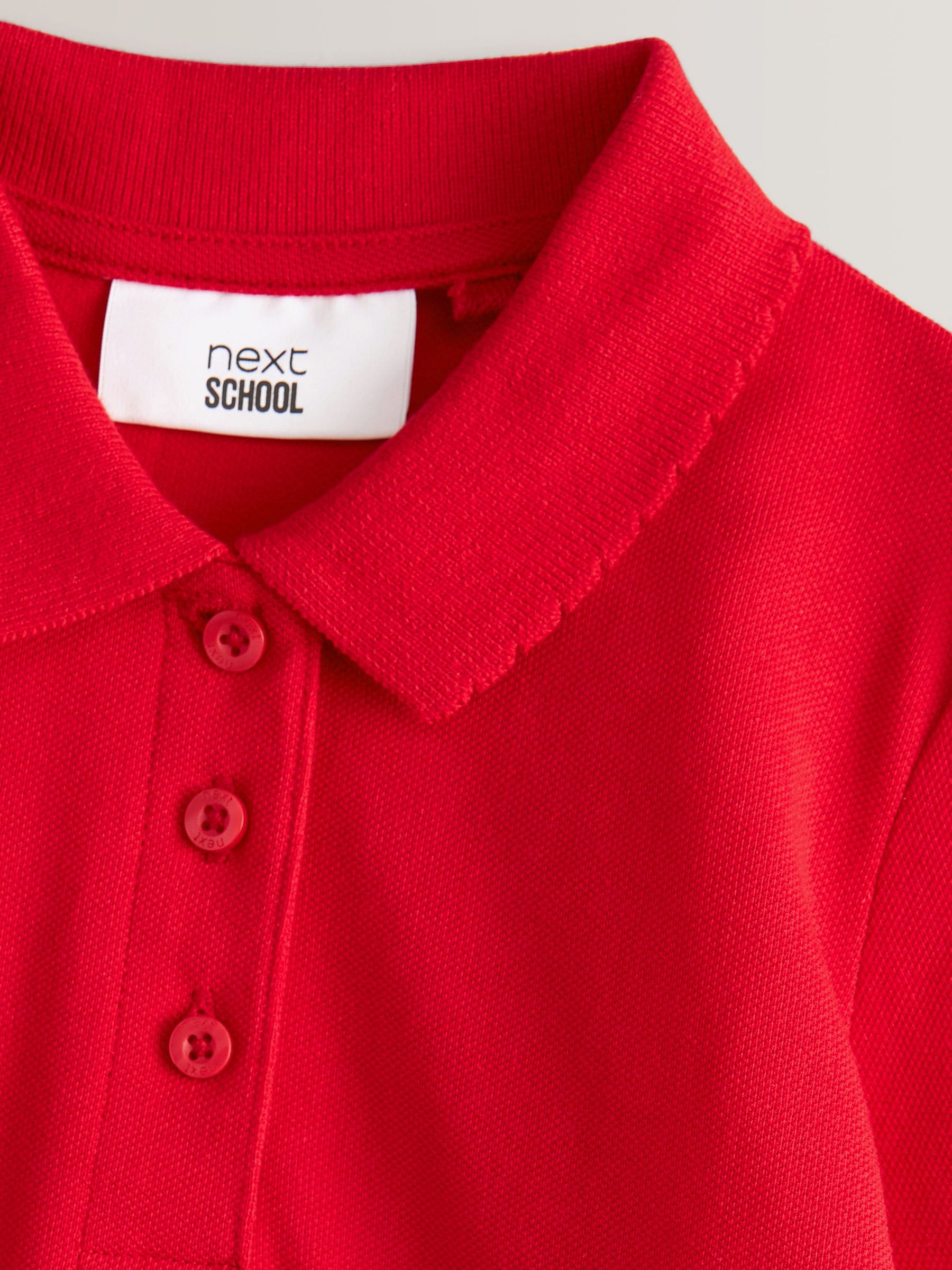 Dsiney Kidz - Red Regular Fit Girls 2 Pack Cotton Short Sleeve Polo Shirts (3-16yrs) image 9