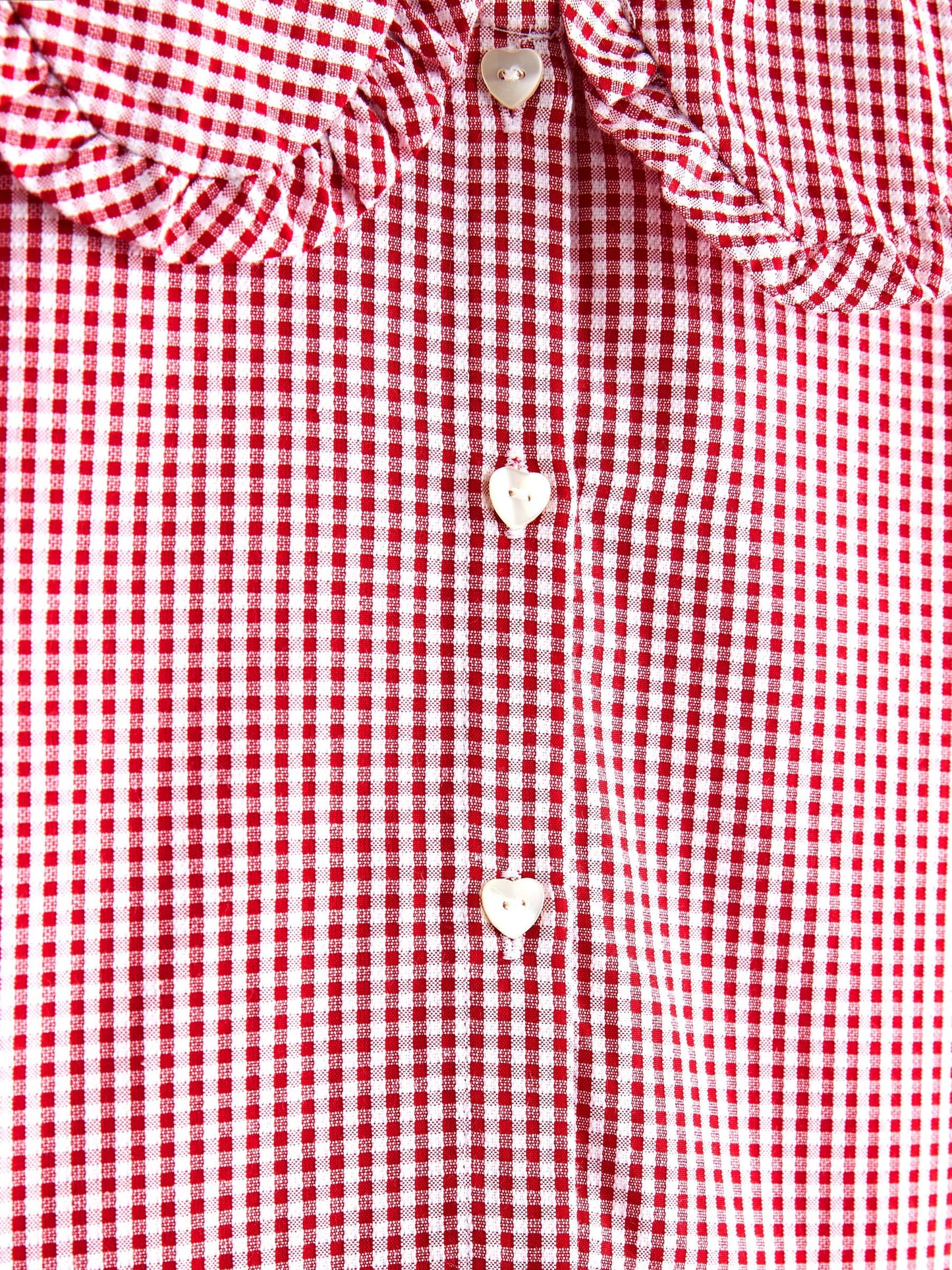 Red Cotton Rich School Gingham Tiered Pretty Collar Dress (3-14yrs) image 7