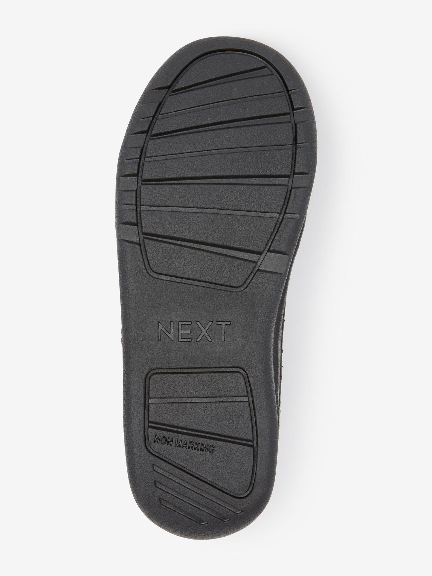 Black Standard Fit (F) Elastic Lace School Trainers image 6