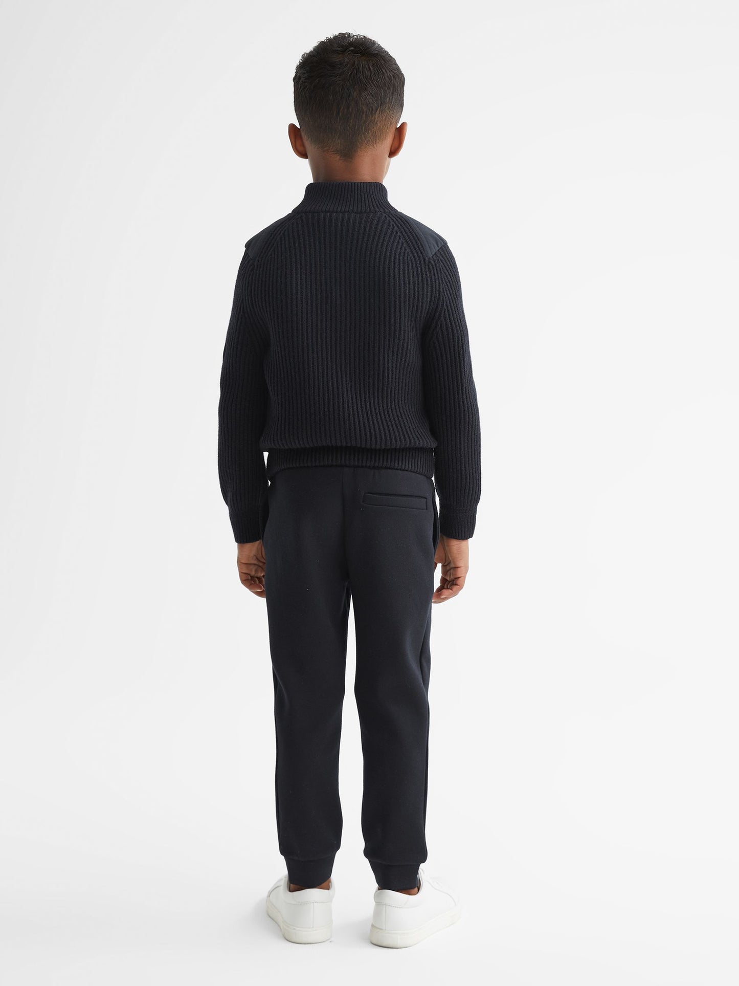 Dsiney Kidz - Reiss Navy Trainer Junior Hybrid Zip Through Quilted Jacket image 5