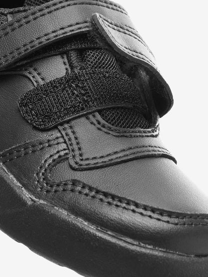 Black Wide Fit (G) Double Strap Touch Fastening School Trainers image 10