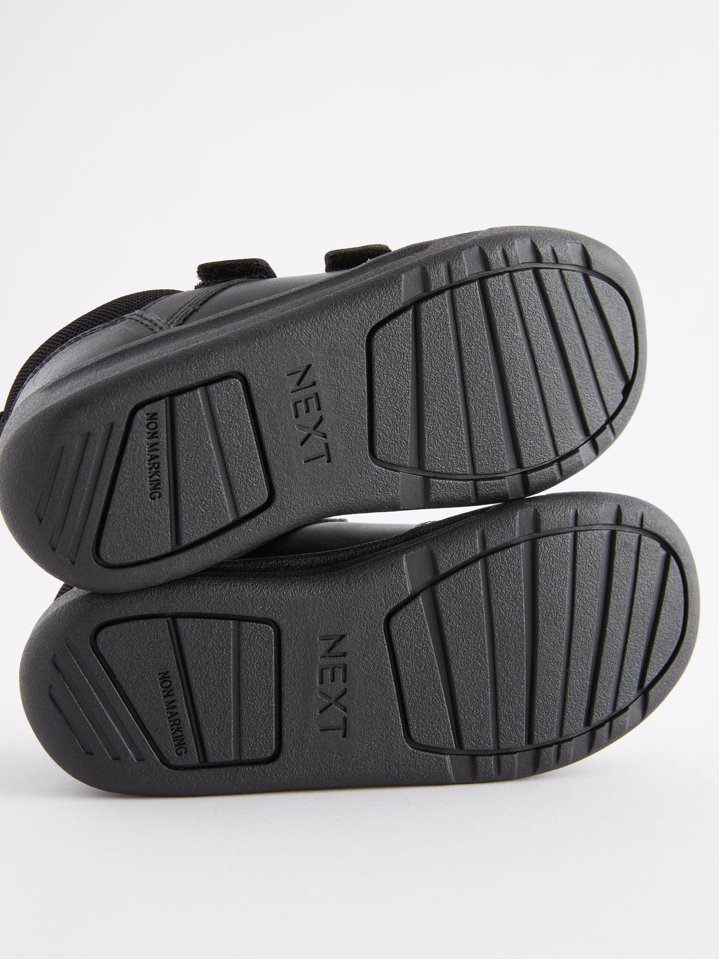 Black Wide Fit (G) Double Strap Touch Fastening School Trainers image 7