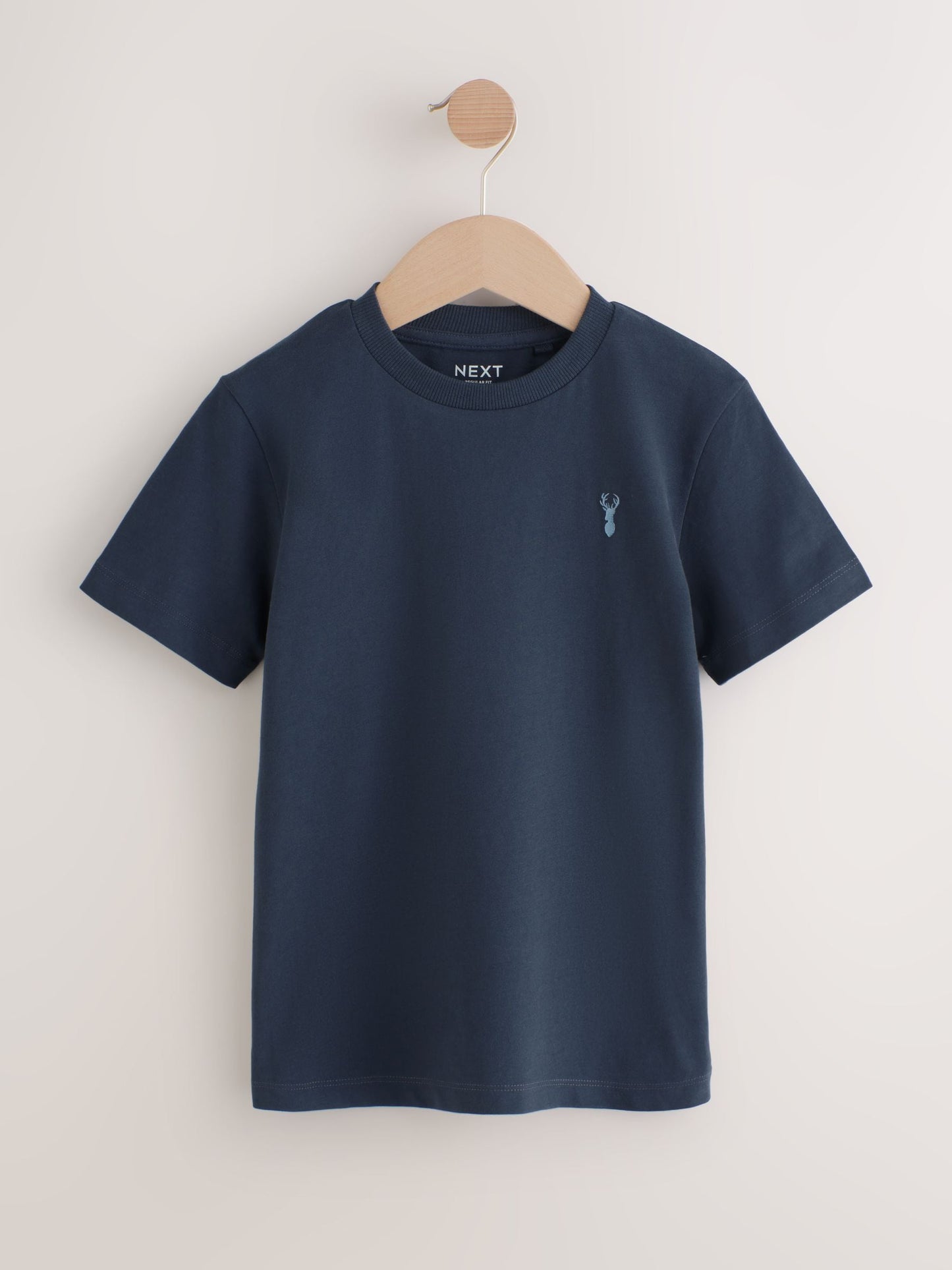 Dsiney Kidz - Mineral Green/Blue Short Sleeve Stag Embroidered T-Shirts 4 Pack (3-16yrs) image 4