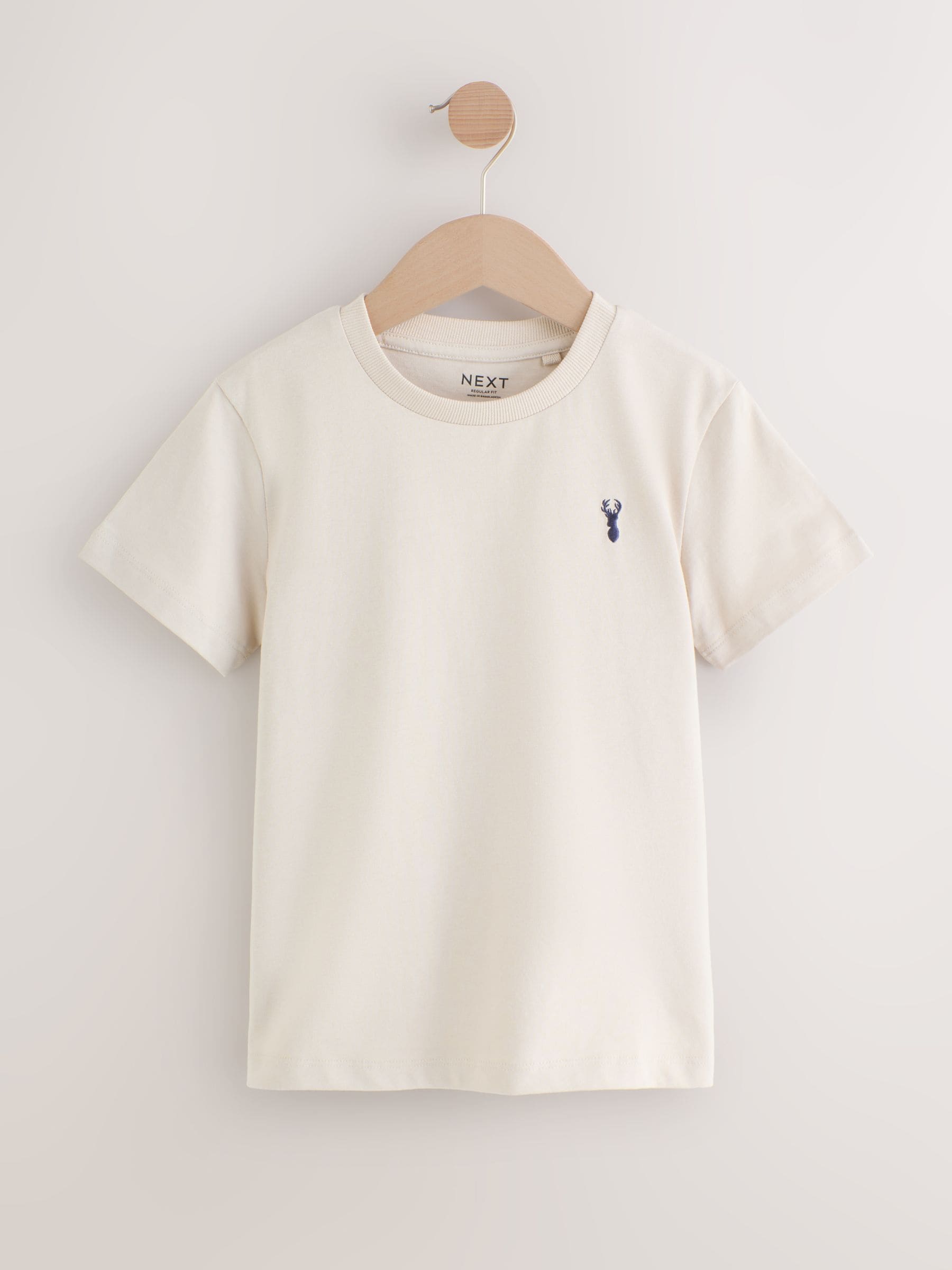 Dsiney Kidz - Mineral Green/Blue Short Sleeve Stag Embroidered T-Shirts 4 Pack (3-16yrs) image 5