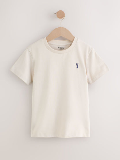 Dsiney Kidz - Mineral Green/Blue Short Sleeve Stag Embroidered T-Shirts 4 Pack (3-16yrs) image 5