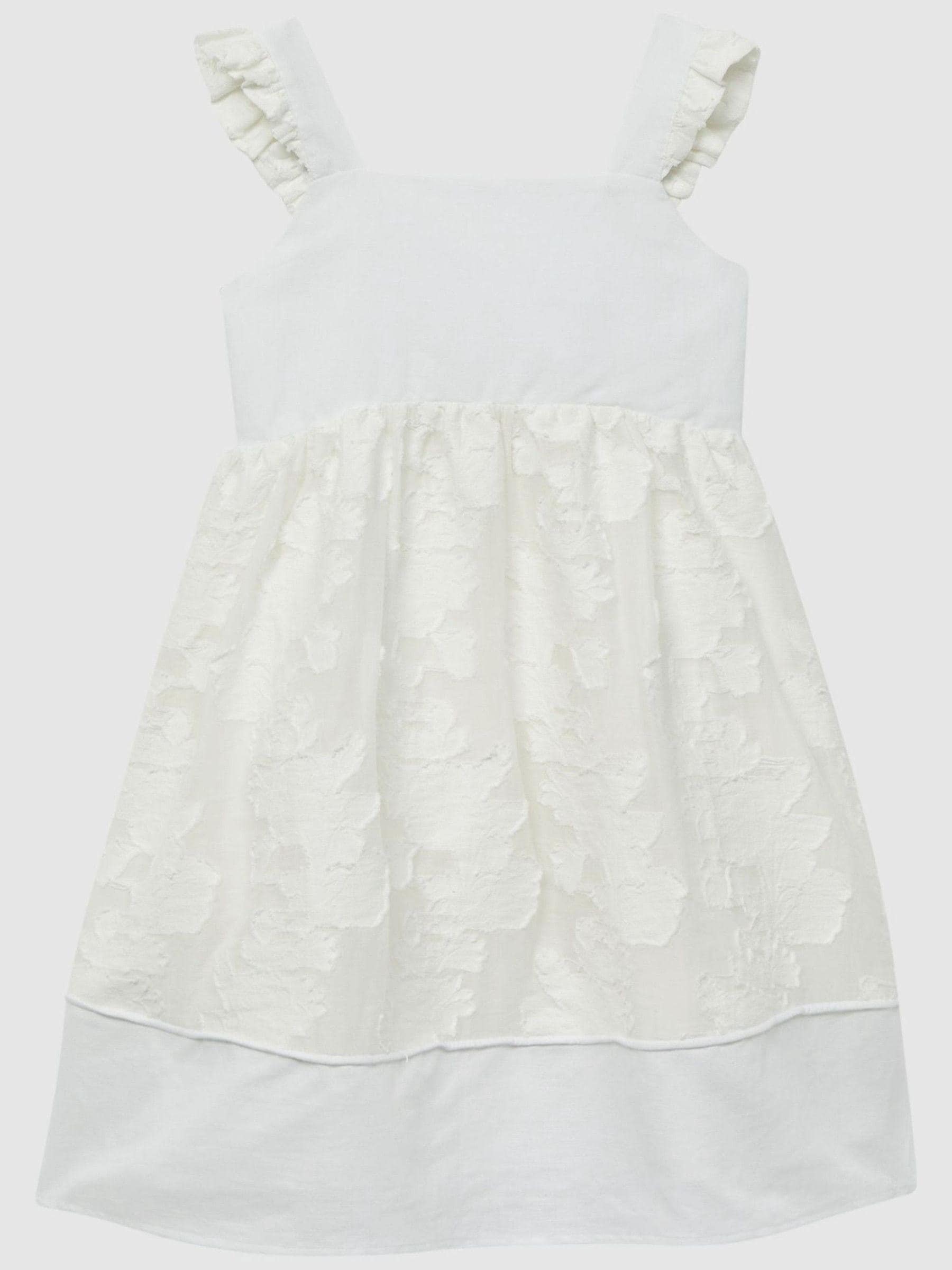 Dsiney Kidz - Reiss White Abby 4-9 yrs Lace Detail Bow Back Dress image 2