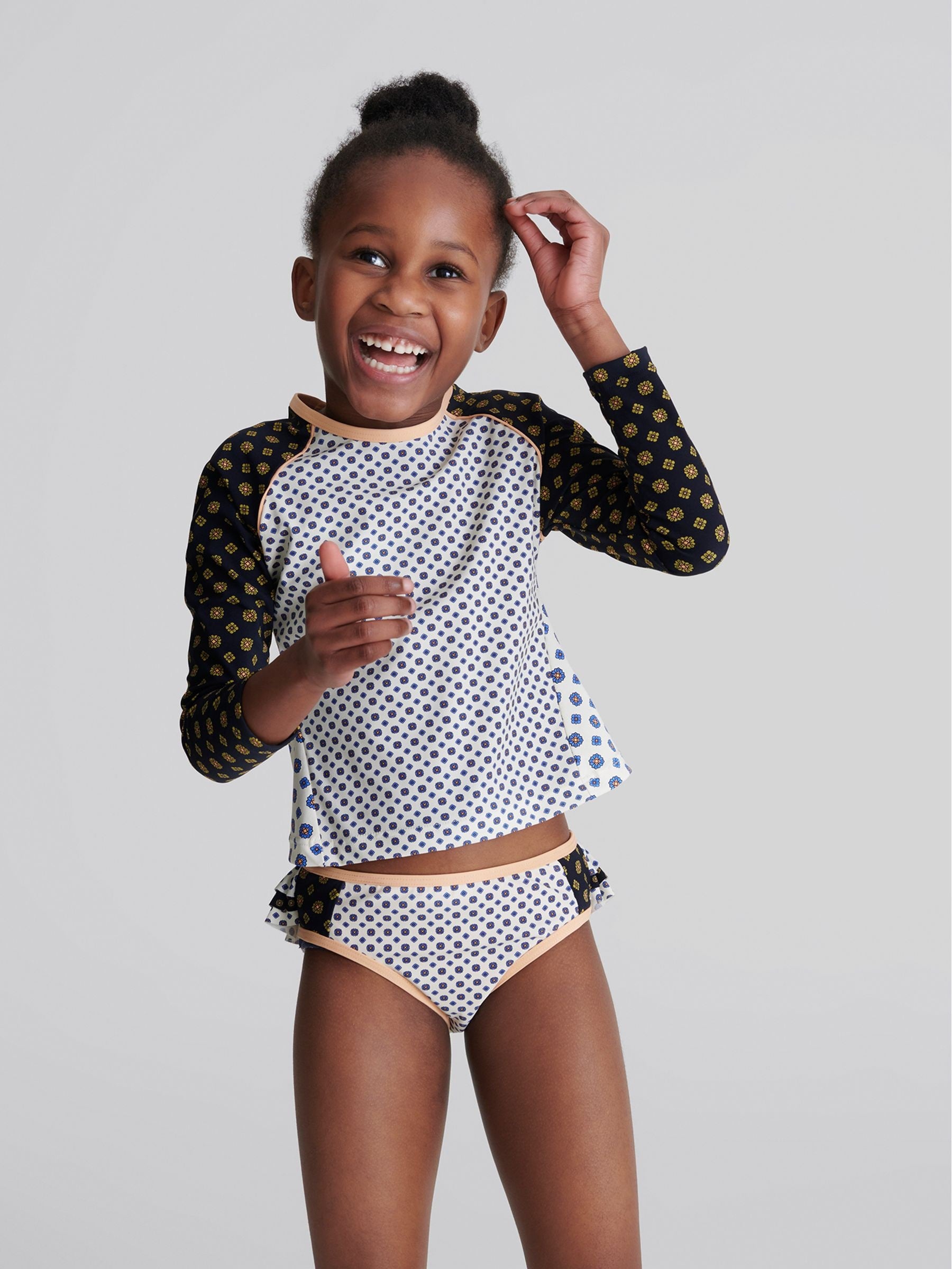 Reiss Blue Sophie Junior Long Sleeve Swim Top image 3