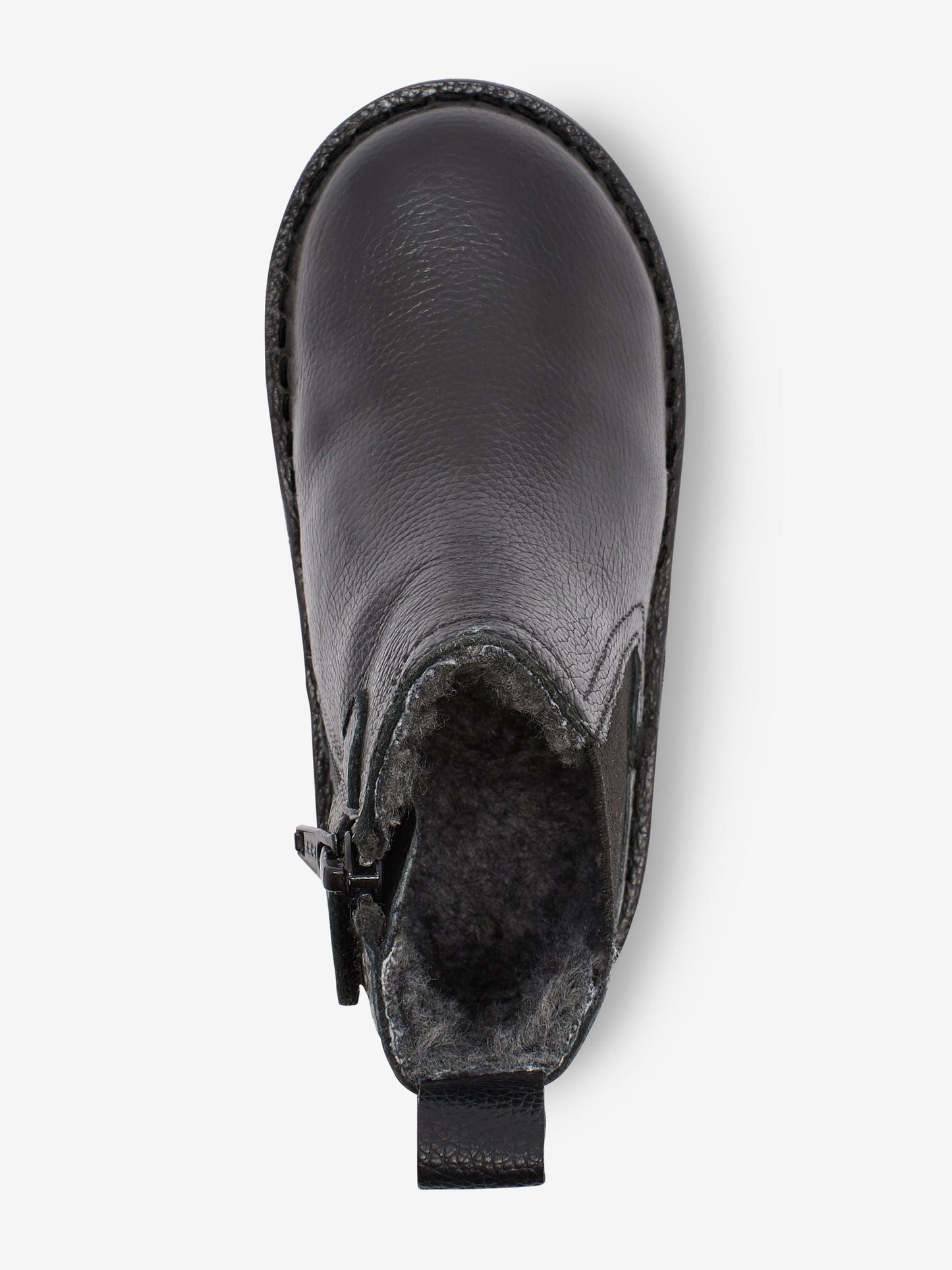 Black Standard Fit (F) Warm Lined Leather Chelsea Boots image 4