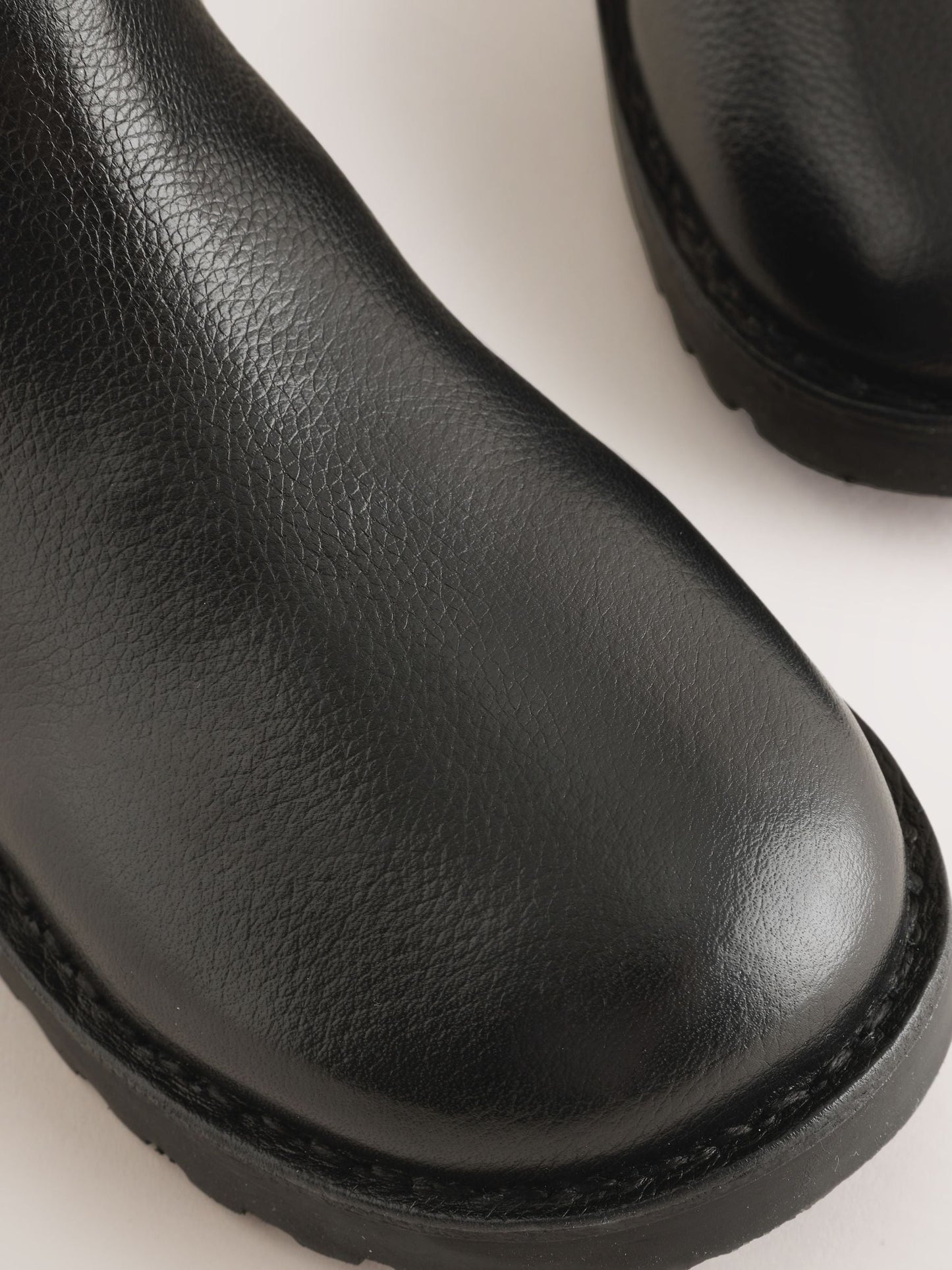 Black Standard Fit (F) Warm Lined Leather Chelsea Boots image 4