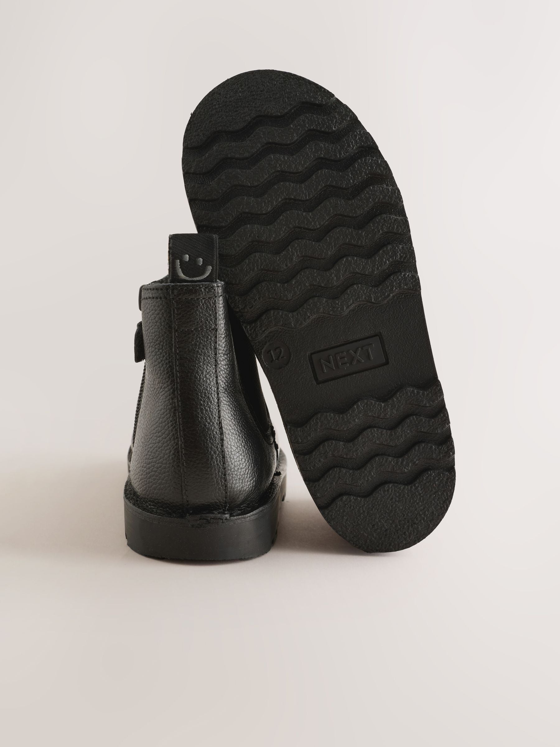 Black Standard Fit (F) Warm Lined Leather Chelsea Boots image 5