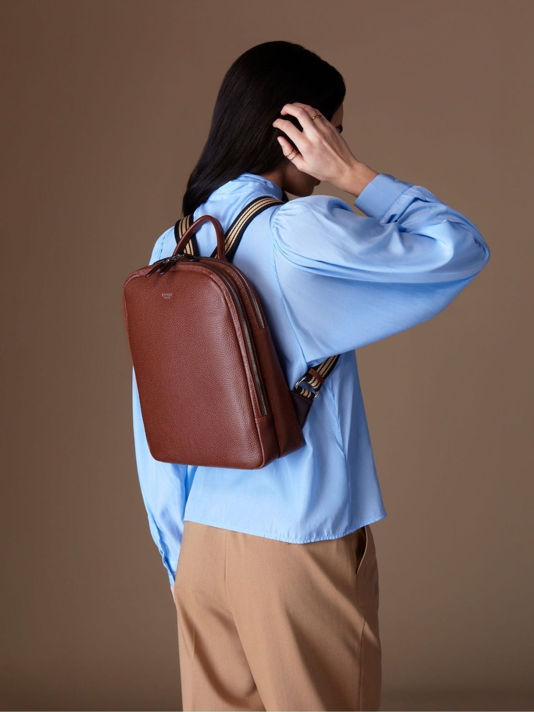 Osprey London Tan Brown The Chiswick Leather Backpack image 1