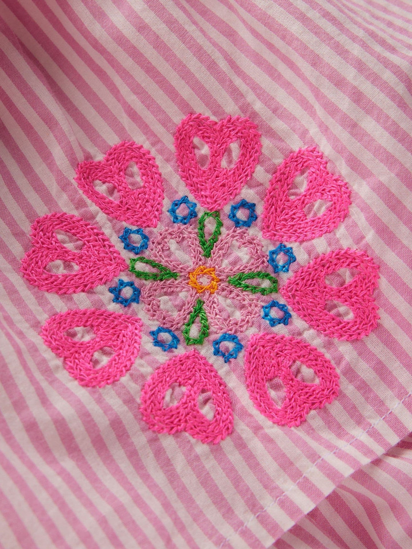 Boden Pink Tiered Embroidered Dress image 3
