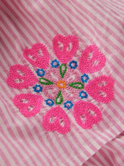 Boden Pink Tiered Embroidered Dress image 3