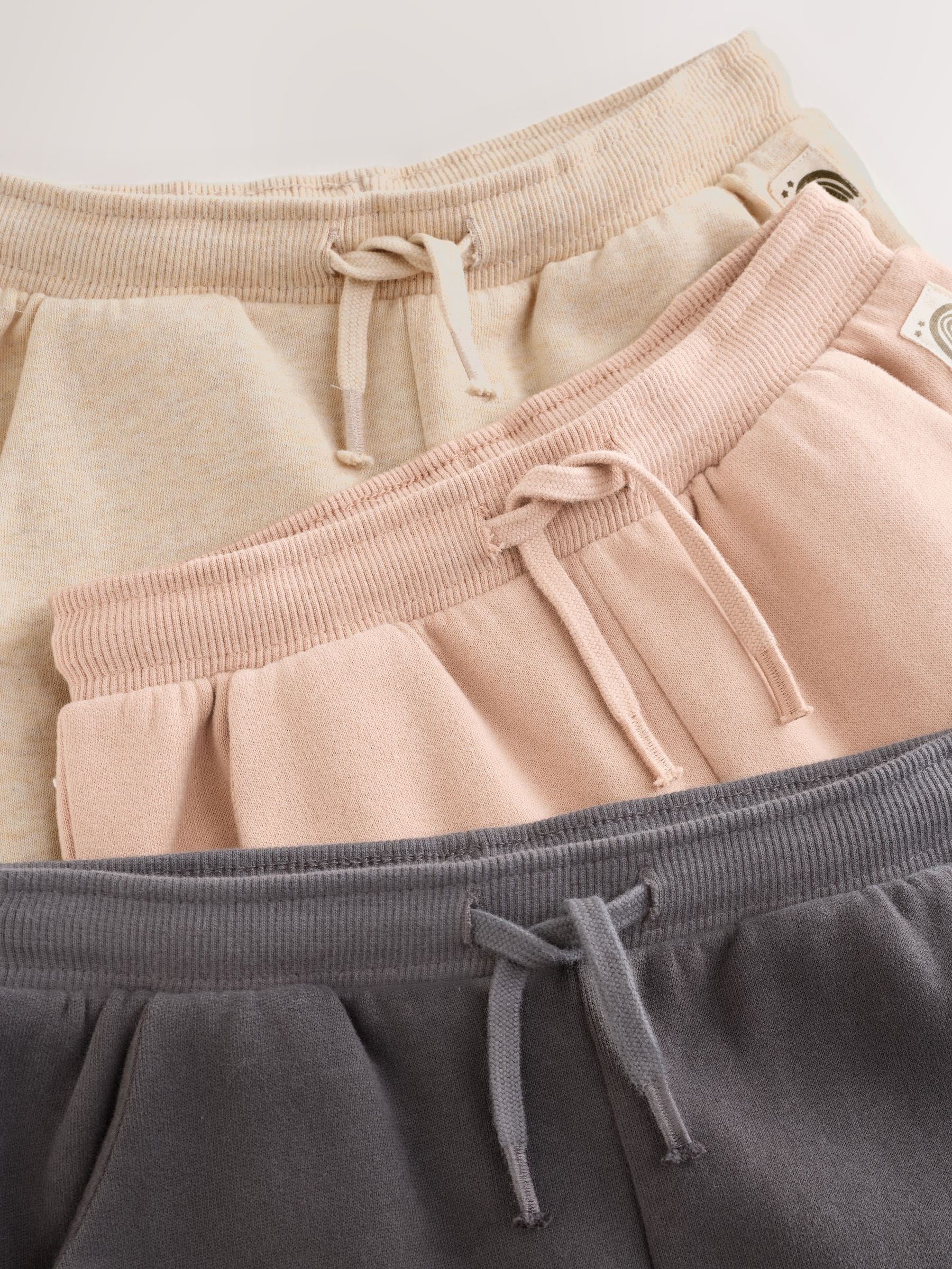Charcoal/Cream/Tan 3 Pack Joggers Set (3mths-7yrs) image 6