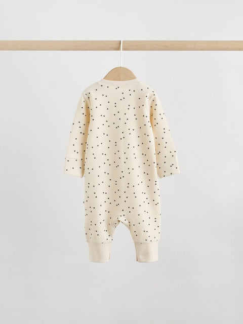 Monochrome Waffle Baby Sleepsuits 3 Pack Immediate