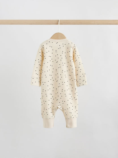 Monochrome Waffle Baby Sleepsuits 3 Pack Immediate