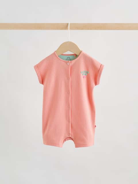 Multi Bright Coloured Jersey Baby Rompers 3 Pack