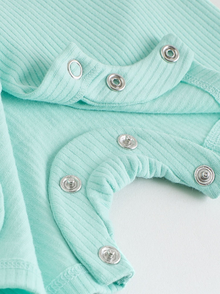 Multi Bright Coloured Jersey Baby Rompers 3 Pack