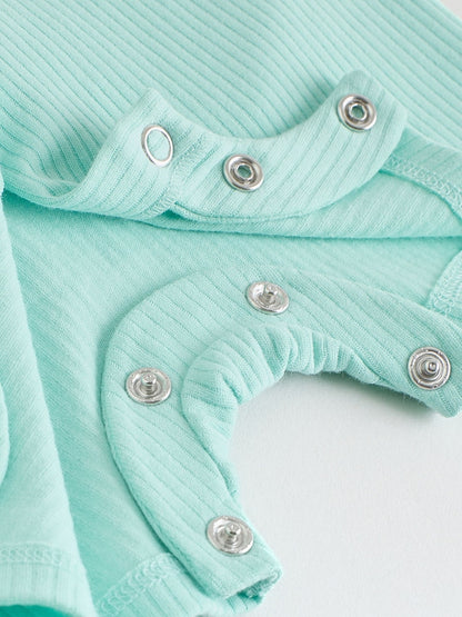 Multi Bright Coloured Jersey Baby Rompers 3 Pack