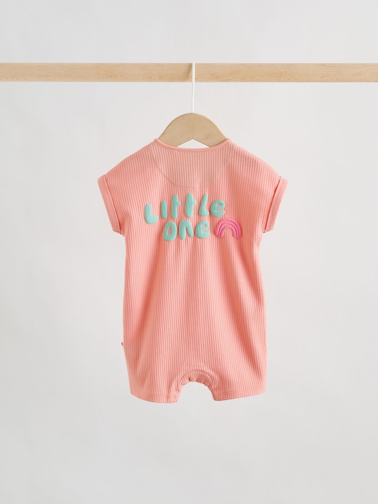Multi Bright Coloured Jersey Baby Rompers 3 Pack