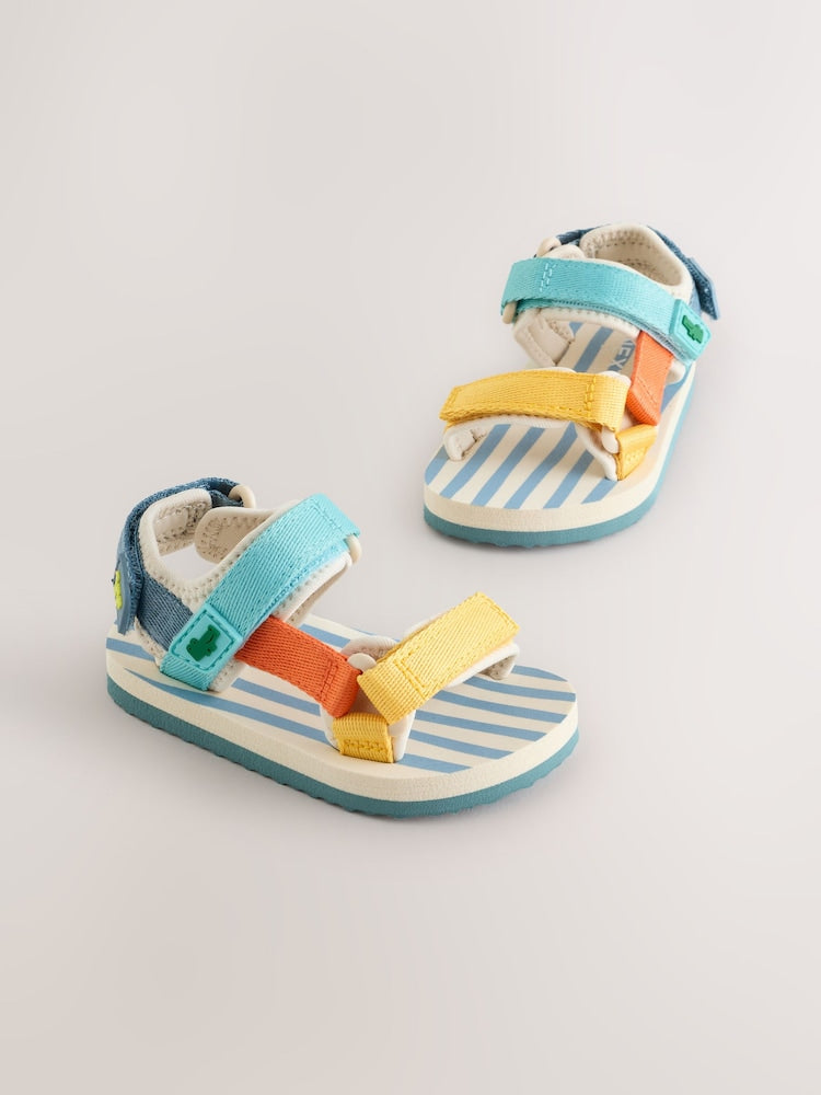 Multi Bright Standard Fit (F) Touch Fastening Trekker Walking Sandals Immediate
