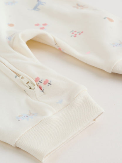 Multi Pastel Character 3 Pack Two Way Zip Baby Sleepsuit (0mths-3yrs)