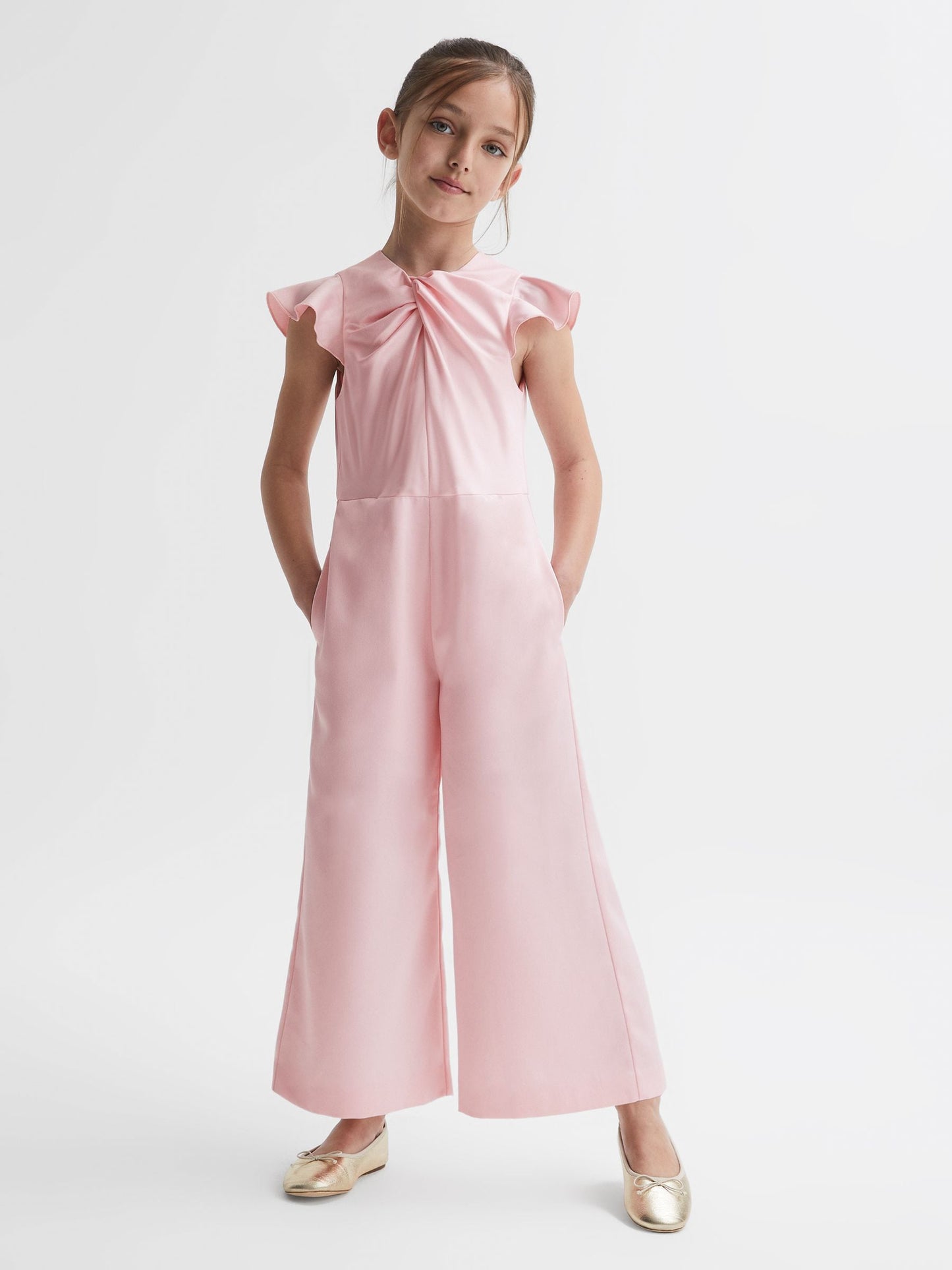 Dsiney Kidz - Reiss Pink Ally 9-14 yrs Knot Detail Jumpsuit image 3