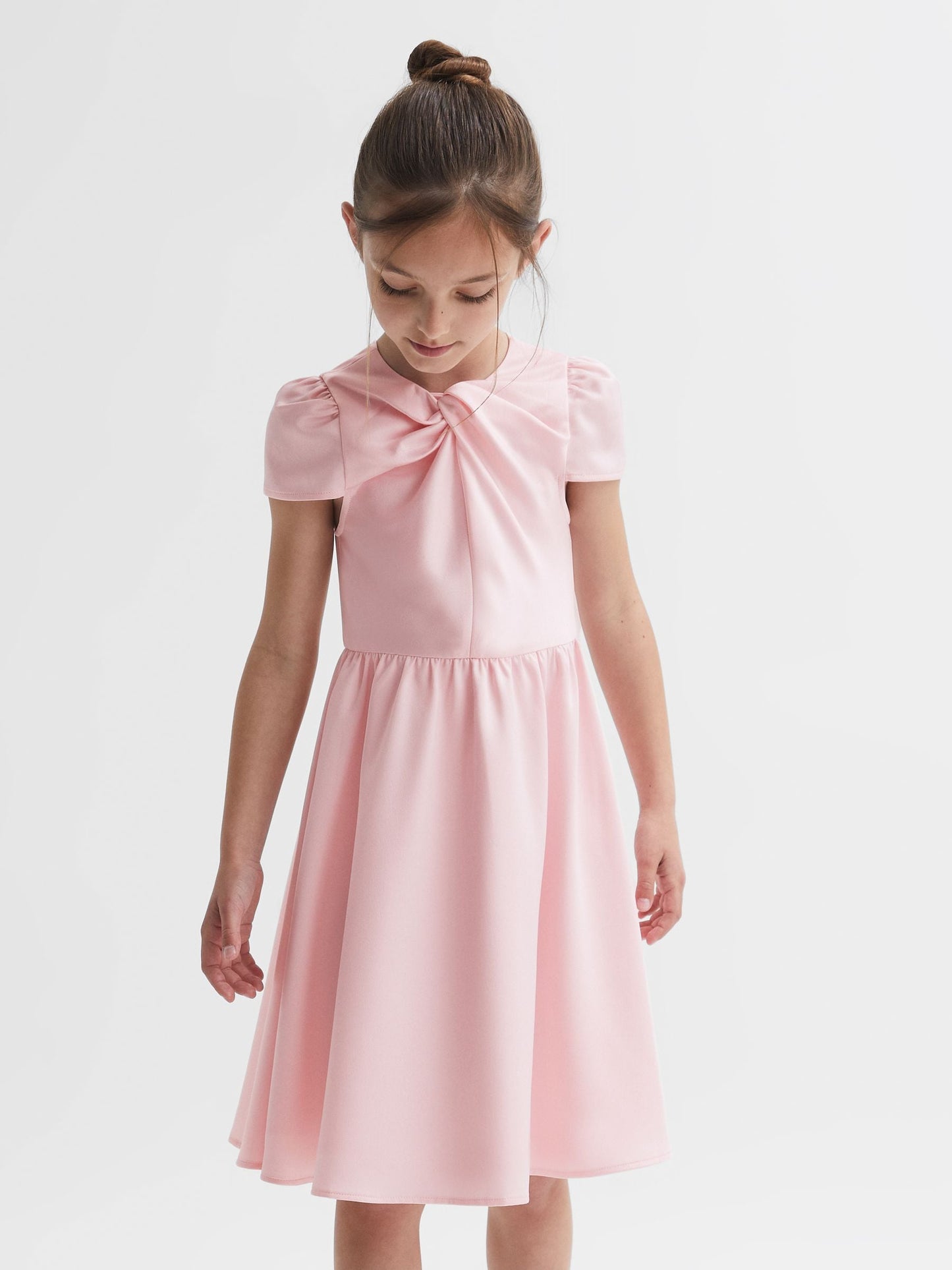 Dsiney Kidz - Reiss Pink Maria 9-14 yrs Knot Detail Dress image 4