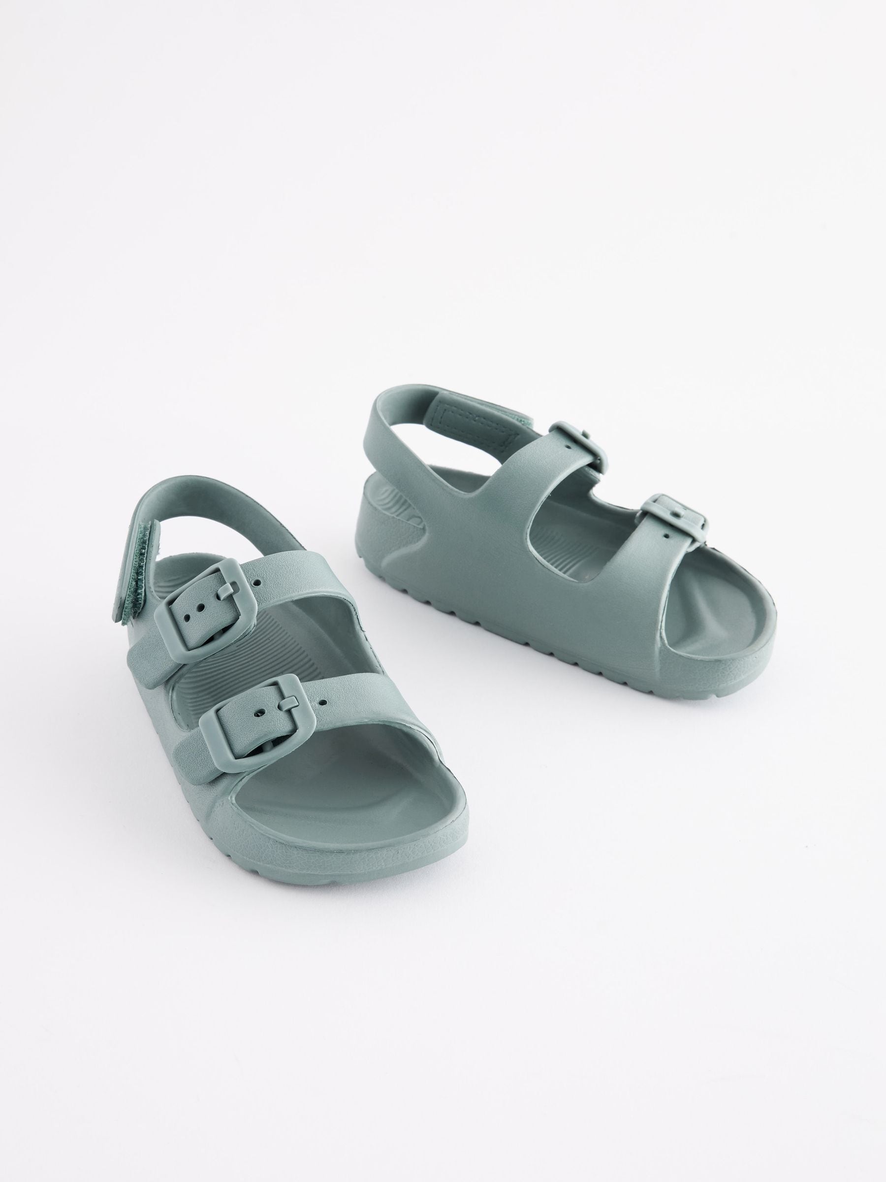 Blue Double Buckle Ankle Strap EVA Sandals image 3