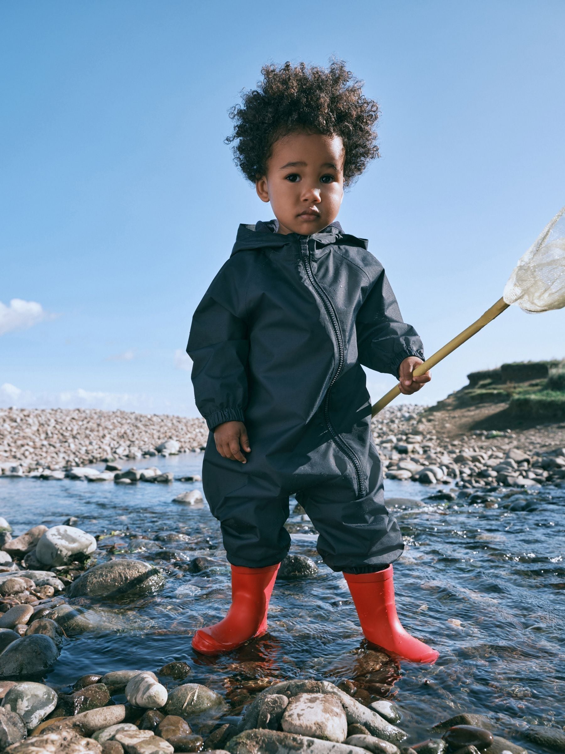 Dsiney Kidz - Navy Blue Waterproof Fleece Lined Puddlesuit (3mths-7yrs) image 1