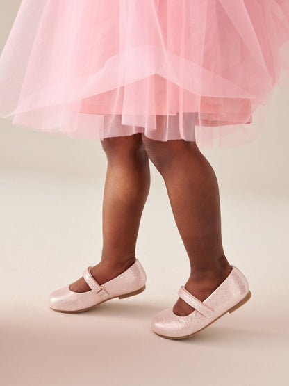 Pink Standard Fit (F) Mary Jane Touch Fastening Occasion Shoes image 5