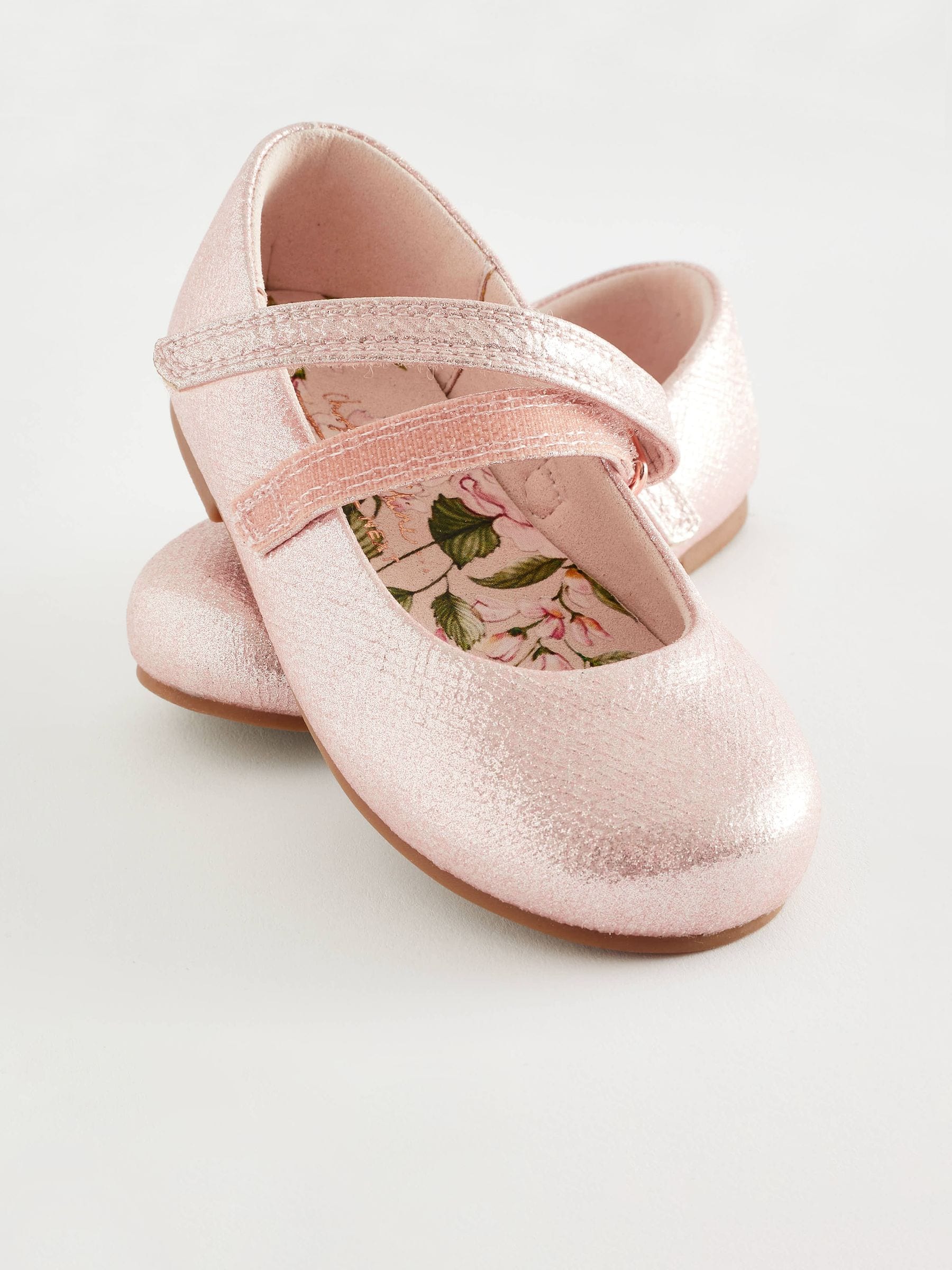 Pink Standard Fit (F) Mary Jane Touch Fastening Occasion Shoes image 7