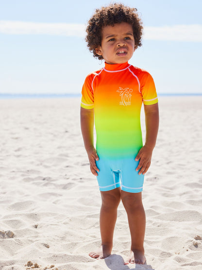 Rainbow Dip Dye Sunsafe All-In-One Swimsuit (3mths-7yrs)