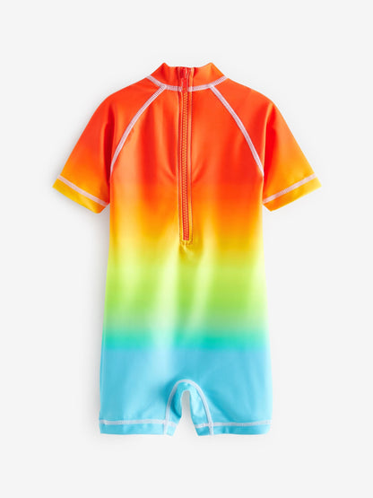 Rainbow Dip Dye Sunsafe All-In-One Swimsuit (3mths-7yrs)