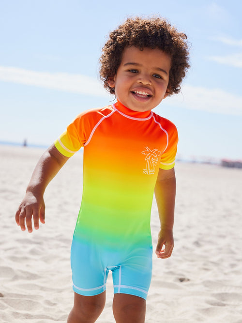 Rainbow Dip Dye Sunsafe All-In-One Swimsuit (3mths-7yrs) image 1