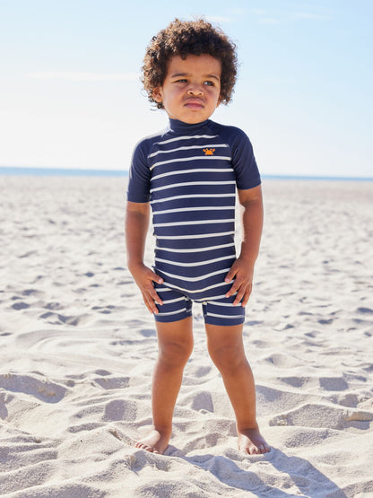Navy Stripe Sunsafe All-In-One Swimsuit (3mths-7yrs)