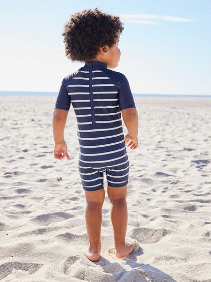 Navy Stripe Sunsafe All-In-One Swimsuit (3mths-7yrs)
