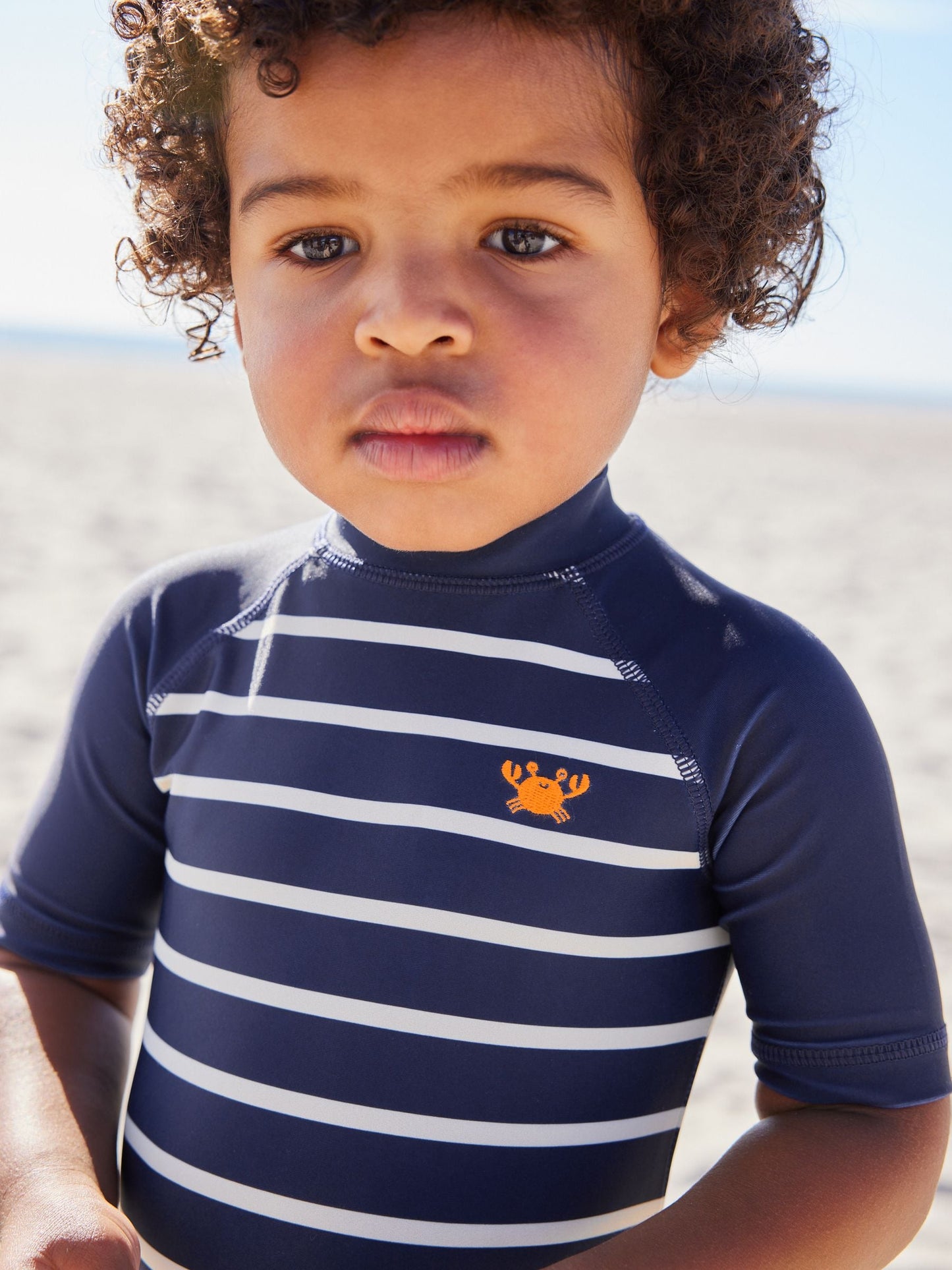 Navy Stripe Sunsafe All-In-One Swimsuit (3mths-7yrs)