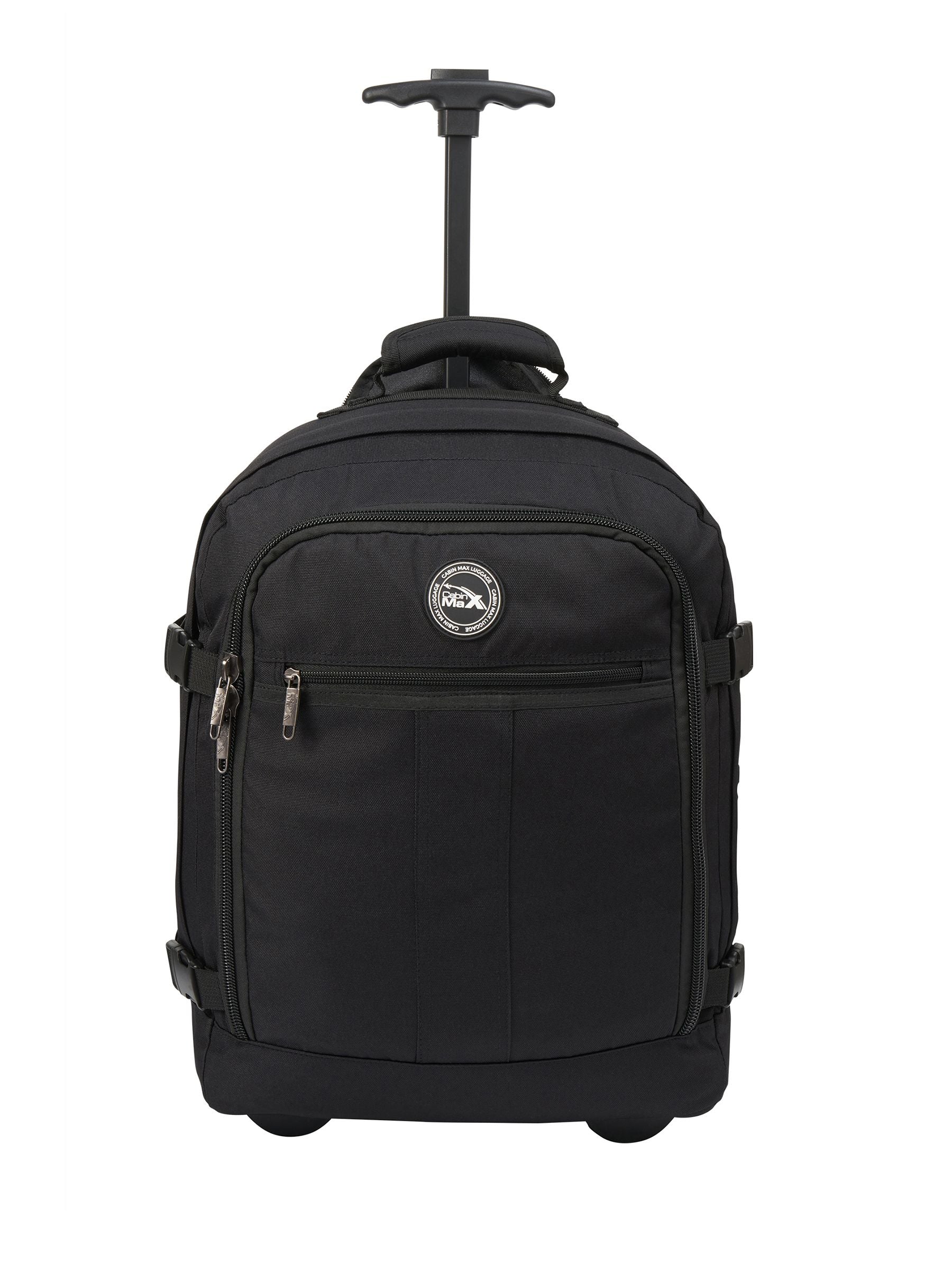 Cabin Max Black 30 Litre Metz Underseat Hybrid Trolley Bag and Backpack image 1