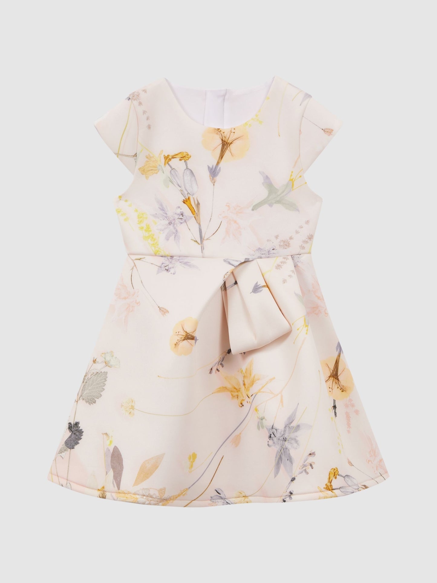 Dsiney Kidz - Reiss Pink Eda Scuba Floral Printed Dress image 2