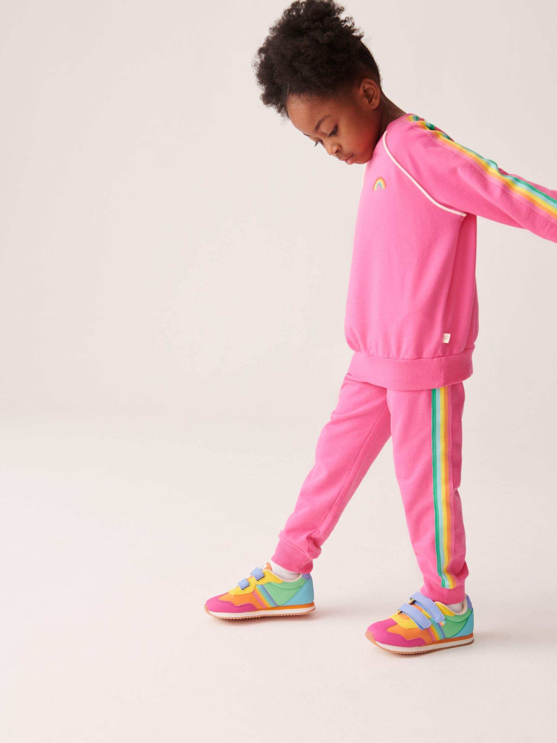 Little Bird by Jools Oliver Pink Sweatshirt and Joggers Set image 3