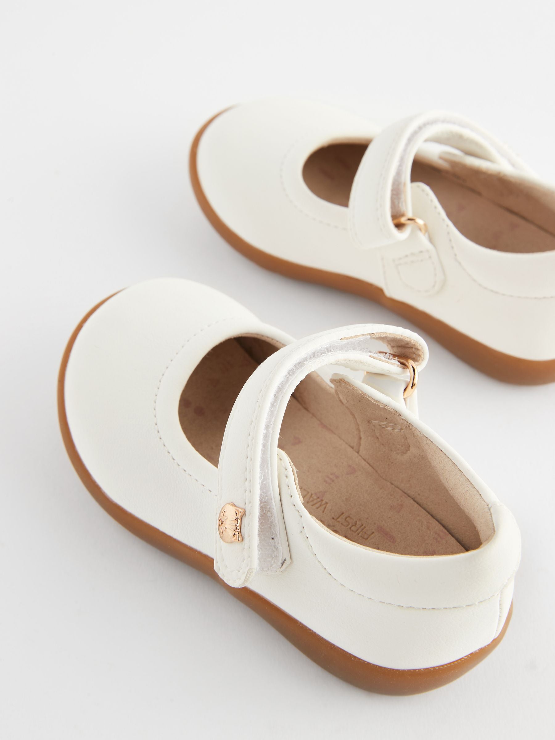 White Standard Fit (F) First Walker Mary Jane Shoes image 4