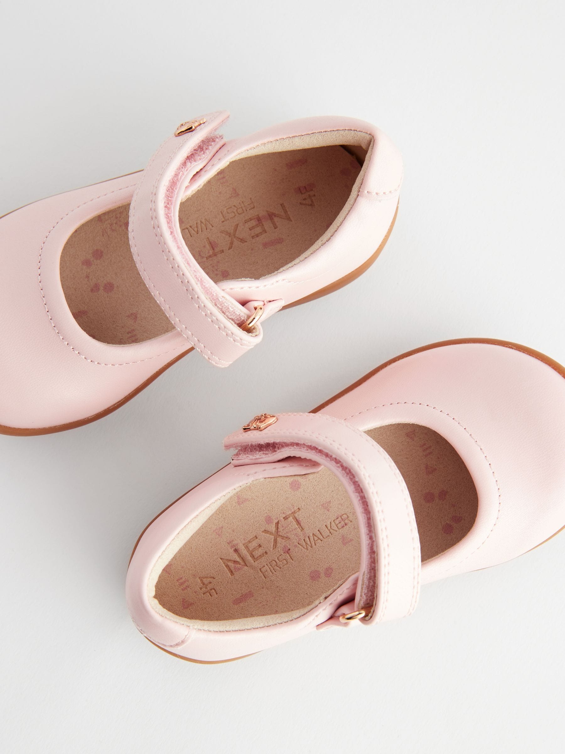 Pink Wide Fit (G) First Walker Mary Jane Shoes image 4