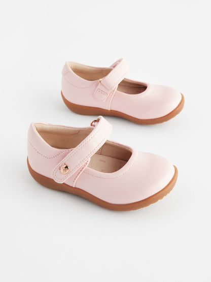 Pink Wide Fit (G) First Walker Mary Jane Shoes image 6