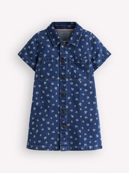 Boden Blue Denim Shirt Dress image 1