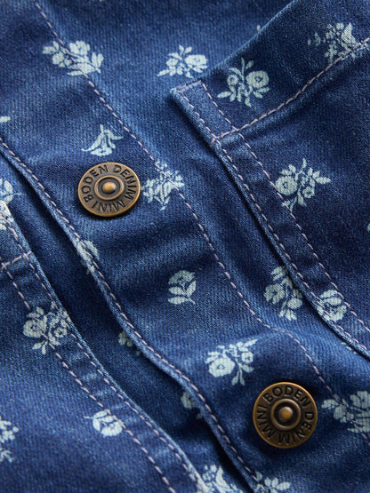 Boden Blue Denim Shirt Dress image 3