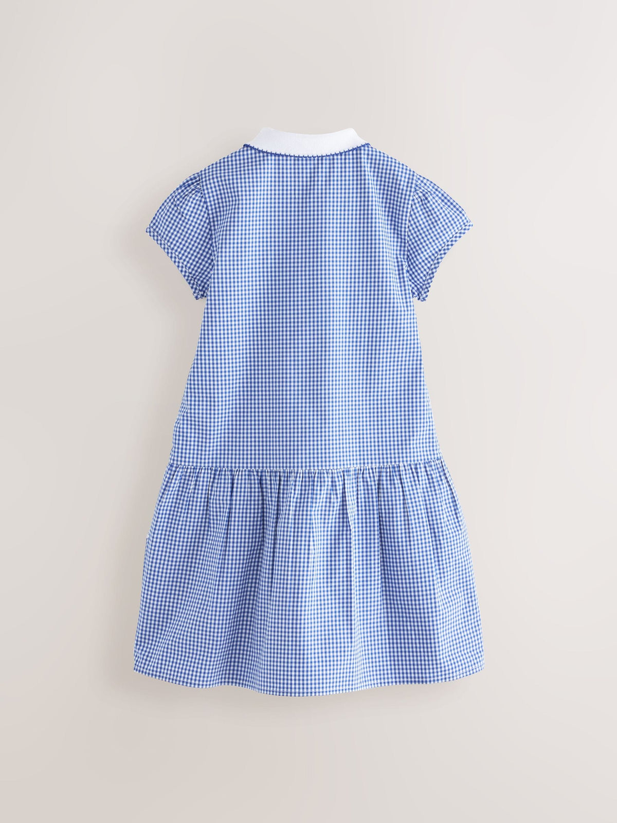 Dsiney Kidz - Mid Blue Zip Front Cotton Rich Gingham School Dress (3-14yrs) image 10